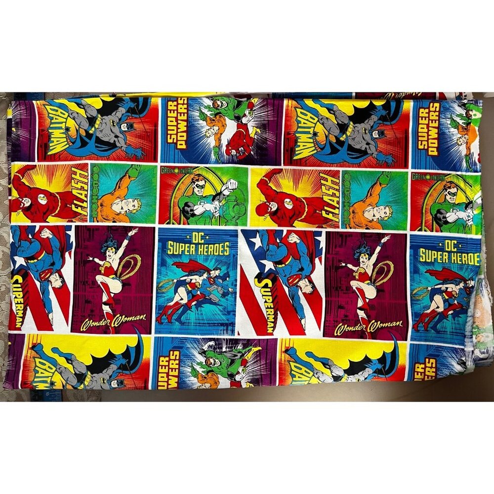 1.5 Yds DC Comics Superhero  Fabric Cotton  Discontinued Quilt Craft